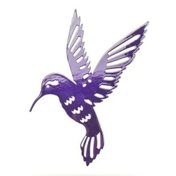 Metal Hummingbird Wall Decor - Teal - Picture 5 of 12